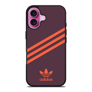 ADIDAS ORIGINALS STRIPES PURPLE ORANGE iPhone 16 Plus Case Cover