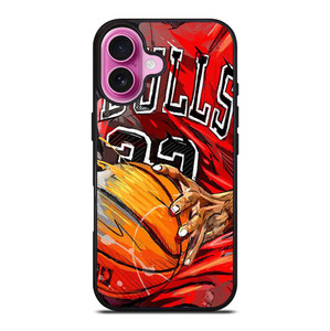 CHICAGO BULLS TEAM BASKETBALL ART iPhone 16 Plus Case Cover