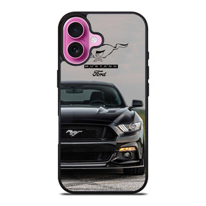 FORD MUSTANG CAR BLACK iPhone 16 Plus Case Cover