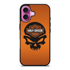 HARLEY DAVIDSON MOTORCYCLES COMPANY LOGO SKULL iPhone 16 Plus Case Cover