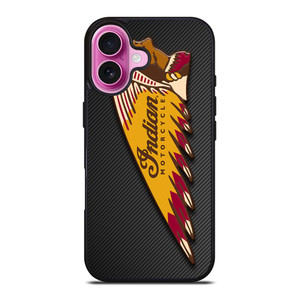 INDIAN MOTOR CYCLE CARBON LOGO iPhone 16 Plus Case Cover