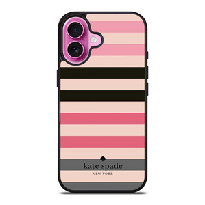 KATE SPADE NEW YORK LOGO STRIPES PATTERN iPhone 16 Plus Case Cover