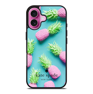 KATE SPADE NEW YORK LOGO SUMMER PINEAPPLE ICON iPhone 16 Plus Case Cover