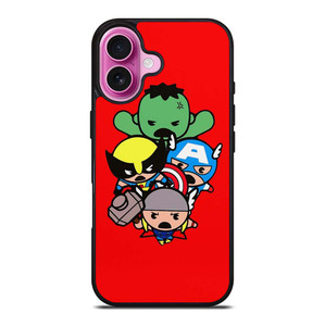 KAWAII CAPTAIN AMERICA HULK THOR WOLVERINE Marvel Avengers iPhone 16 Plus Case Cover