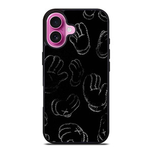 KAWS BLACK GLOVES iPhone 16 Plus Case Cover