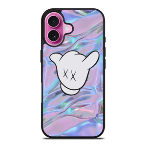 KAWS GLOVES COLORFUL iPhone 16 Plus Case Cover