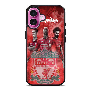 LIVERPOOL FC TRIO FIRMINO MANE SALAH iPhone 16 Plus Case Cover