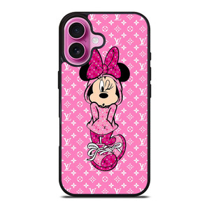 LOUIS VUITTON LV LOGO PINK MINNIE MOUSE iPhone 16 Plus Case Cover