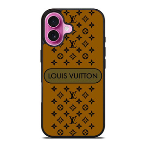 LOUIS VUITTON PATTERN LV LOGO ICON GOLD iPhone 16 Plus Case Cover