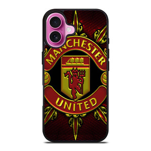 MANCHESTER UNITED LOGO ART iPhone 16 Plus Case Cover