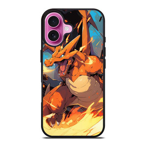 POKEMON CHARIZAR POCKET MONSTERS ART iPhone 16 Plus Case Cover