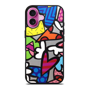 ROMERO BRITTO ABSTRACT LOVE iPhone 16 Plus Case Cover