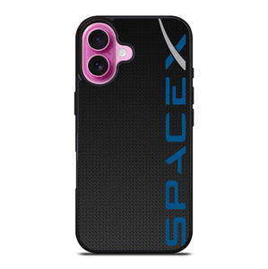 SPACE X LOGO CARBON iPhone 16 Plus Case Cover