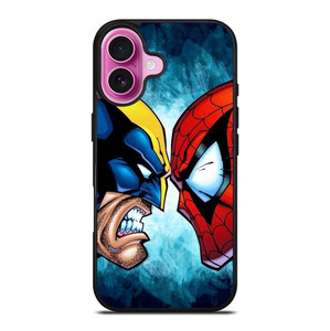 SPIDERMAN VS WOLVERINE MARVEL COMICS iPhone 16 Plus Case Cover