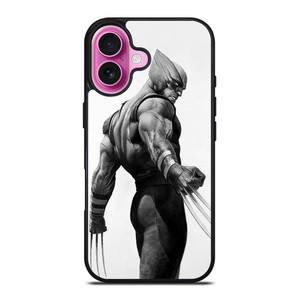 WOLVERINE X-MEN BLACK WHITE ART iPhone 16 Plus Case Cover