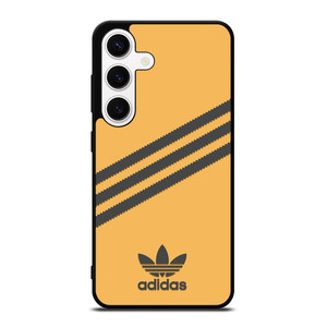 ADIDAS ORIGINALS STRIPES ORANGE BLACK Samsung Galaxy S24 Case Cover