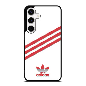 ADIDAS ORIGINALS STRIPES WHITE RED Samsung Galaxy S24 Case Cover