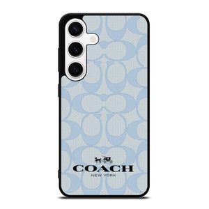 COACH NEW YORK BLUE LOGO PATTERN Samsung Galaxy S24 Case Cover
