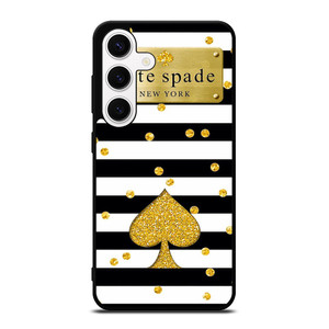 KATE SPADE NEW YORK LOGO GOLDEN POLKADOTS ICON Samsung Galaxy S24 Case Cover