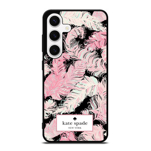 KATE SPADE NEW YORK LOGO PINK FEATHERS Samsung Galaxy S24 Case Cover