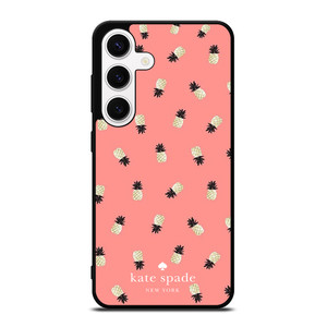 KATE SPADE NEW YORK LOGO PINK PINEAPPLES ICON Samsung Galaxy S24 Case Cover