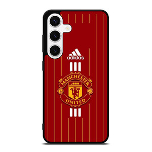 MANCHESTER UNITED FC LOGO FOOTBALL ADIDAS STRIPES Samsung Galaxy S24 Case Cover