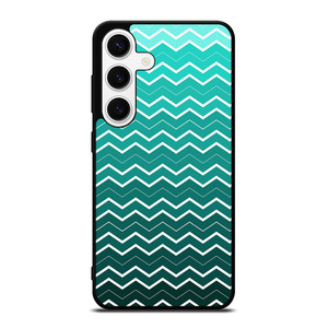 OMBRE TEAL CHEVRON Samsung Galaxy S24 Case Cover