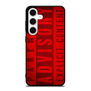 PARENTAL ADVISORY EXPLICIT CONTENT CARBON Samsung Galaxy S24 Case Cover