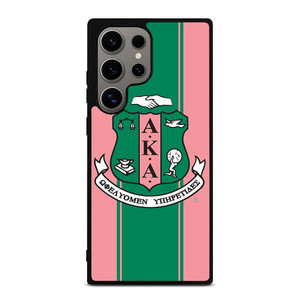 AKA PINK AND GREEN LOGO Samsung Galaxy S24 Ultra Case Cover