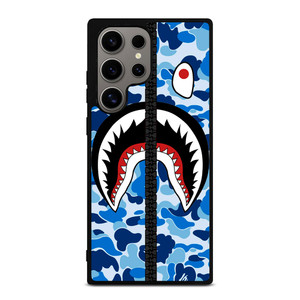 BAPE SHARK CAMO BLUE ZIP Samsung Galaxy S24 Ultra Case Cover