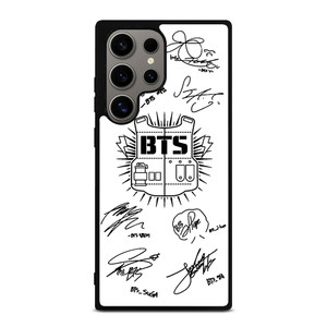 BTS SIGNATURE WHITE Samsung Galaxy S24 Ultra Case Cover