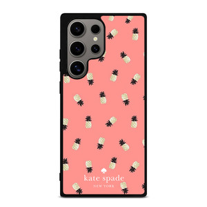 KATE SPADE NEW YORK LOGO PINK PINEAPPLES ICON Samsung Galaxy S24 Ultra Case Cover