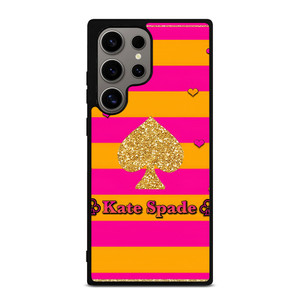 KATE SPADE NEW YORK YELLOW PINK STRIPES ICON Samsung Galaxy S24 Ultra Case Cover