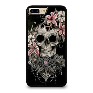 SUGAR SKULL FLOWER iPhone 7 / 8 Plus Case Cover SUGAR SKULL FLOWER iPhone 7 / 8 Plus Case Cover