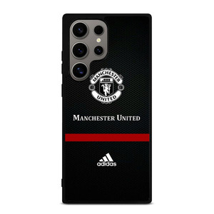 MANCHESTER UNITED FC LOGO FOOTBALL ADIDAS BLACK Samsung Galaxy S24 Ultra Case Cover