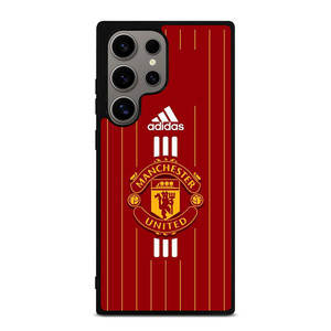 MANCHESTER UNITED FC LOGO FOOTBALL ADIDAS STRIPES Samsung Galaxy S24 Ultra Case Cover