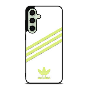 ADIDAS ORIGINALS STRIPES WHITE YELLOW Samsung Galaxy S24 FE Case Cover