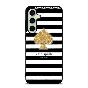KATE SPADE NEW YORK GOLD LOGO STRIPES PATTERN Samsung Galaxy S24 FE Case Cover