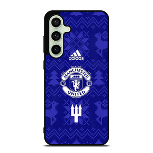 MANCHESTER UNITED FC LOGO FOOTBALL BLUE ICON Samsung Galaxy S24 FE Case Cover