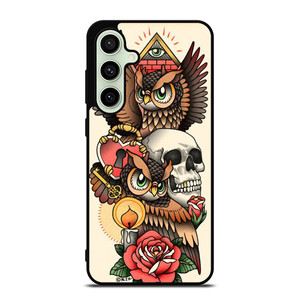 OWL STEAMPUNK ILLUMINATI TATTOO Samsung Galaxy S24 FE Case Cover