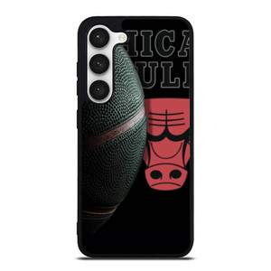 CHICAGO BULLS BLACK BASKETBALL Samsung Galaxy S23 Case Cover