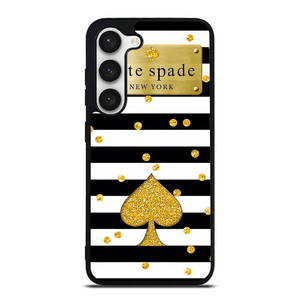KATE SPADE NEW YORK LOGO GOLDEN POLKADOTS ICON Samsung Galaxy S23 Case Cover
