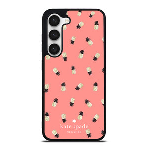 KATE SPADE NEW YORK LOGO PINK PINEAPPLES ICON Samsung Galaxy S23 Case Cover