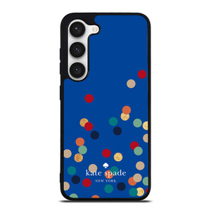 KATE SPADE NEW YORK LOGO SPARKLE POLKADOTS ICON Samsung Galaxy S23 Case Cover