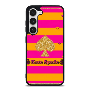 KATE SPADE NEW YORK YELLOW PINK STRIPES ICON Samsung Galaxy S23 Case Cover