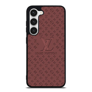 LOUIS VUITTON LV ROSE BROWN LOGO ICON Samsung Galaxy S23 Case Cover