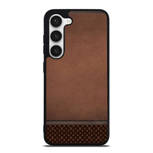 LV LOUIS VUITTON LOGO BROWN LEATHER BAG Samsung Galaxy S23 Case Cover