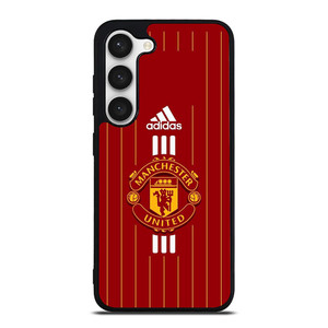 MANCHESTER UNITED FC LOGO FOOTBALL ADIDAS STRIPES Samsung Galaxy S23 Case Cover