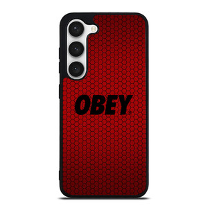 OBEY CLOTHING LOGO RED CARBON Samsung Galaxy S23 Case Cover
