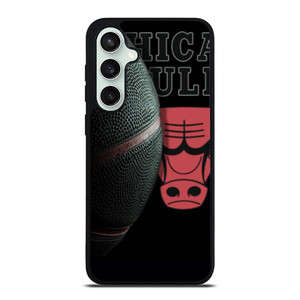 CHICAGO BULLS BLACK BASKETBALL Samsung Galaxy S23 FE Case Cover